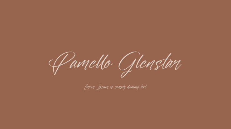 Pamello Glenstar Font