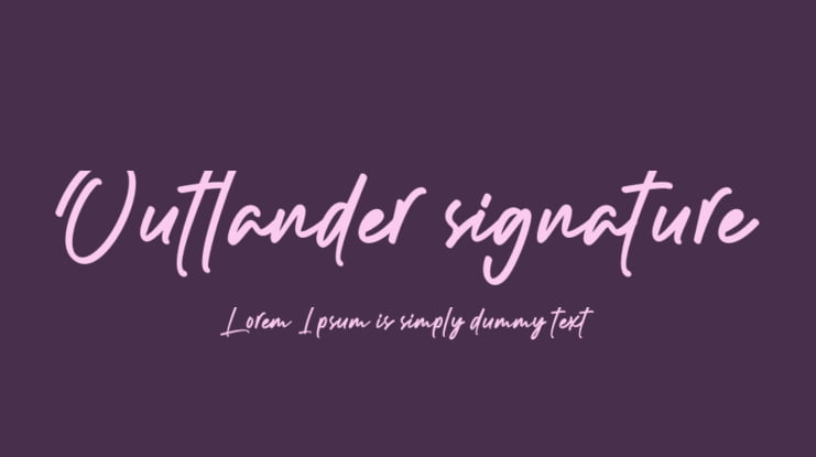 Outlander signature Font