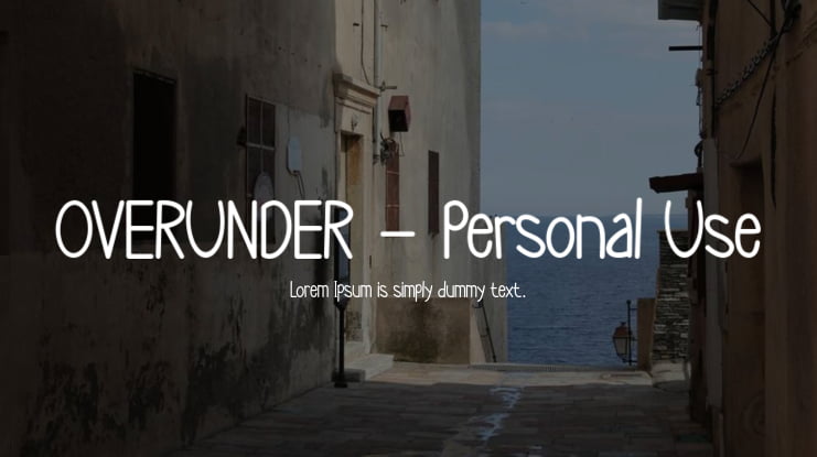 OVERUNDER - Personal Use Font