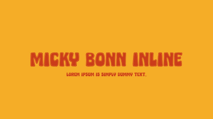 Micky Bonn Inline Font