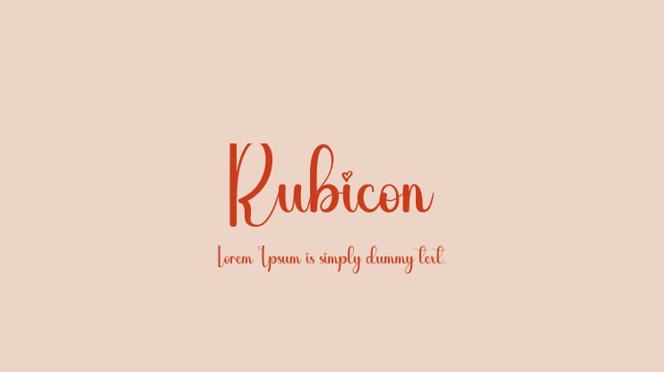 Rubicon Font