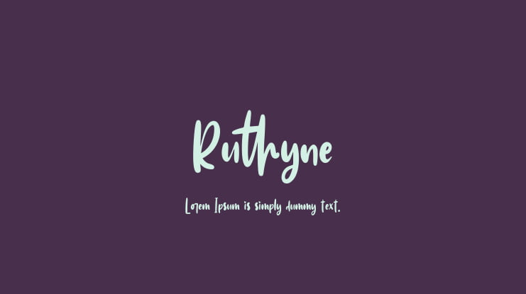 Ruthyne Font