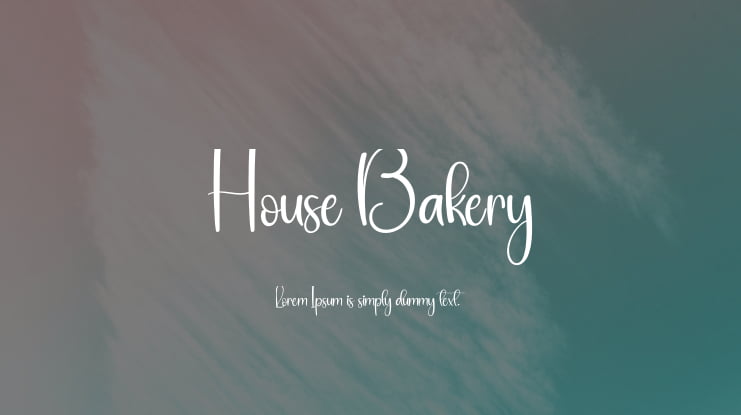 House Bakery Font