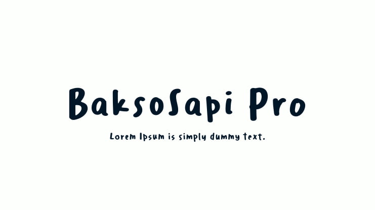 BaksoSapi Pro Font Family