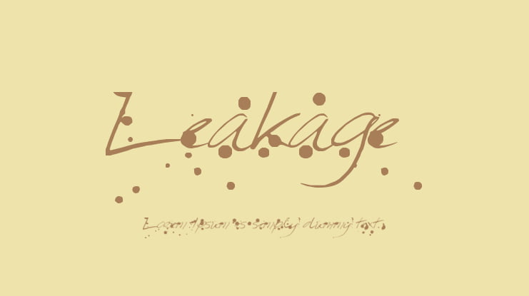 Leakage Font