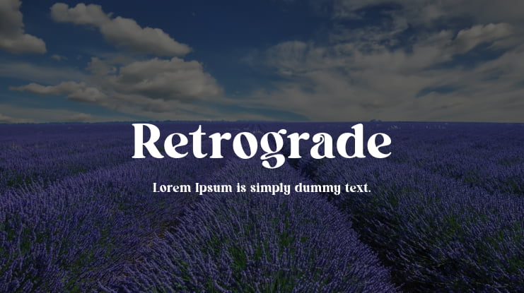 Retrograde Font