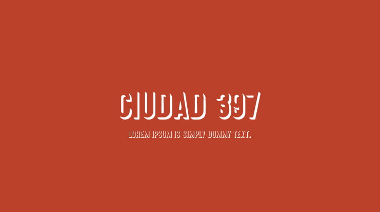 Ciudad 397 Font