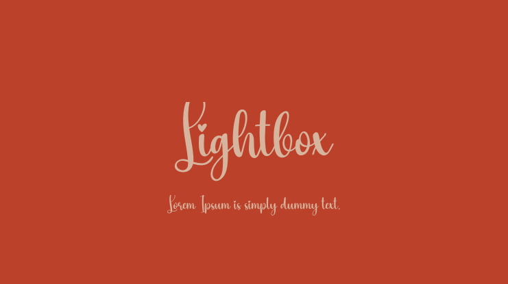 Lightbox Font