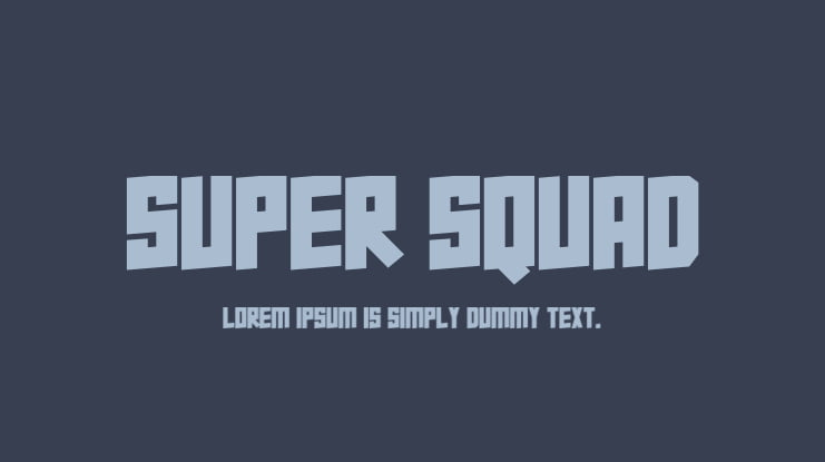 Super Squad Font Family