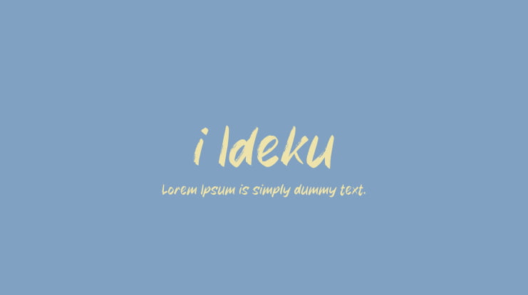 i Ideku Font