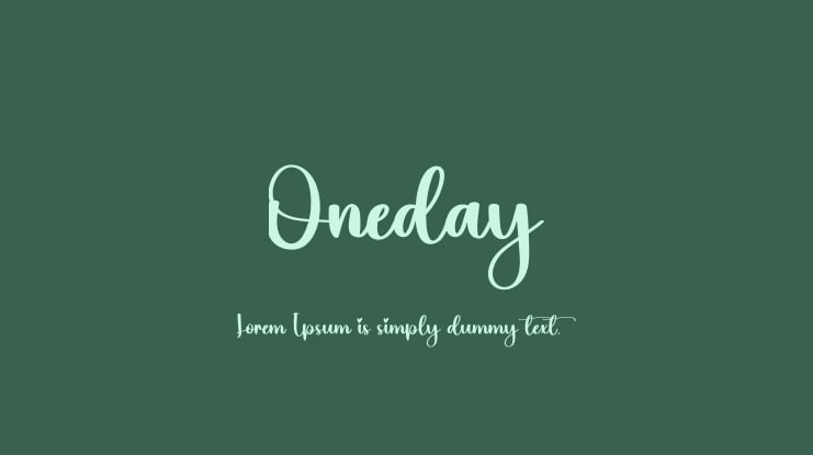 Oneday Font