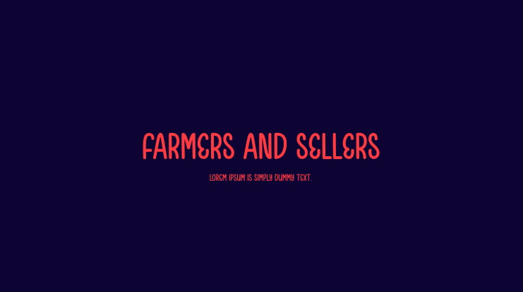 Farmers And Sellers Font