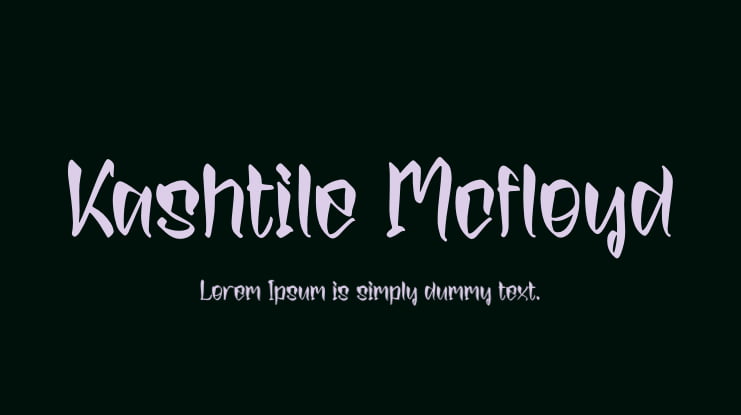 Kashtile Mcfloyd Font Family