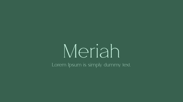 Meriah Font