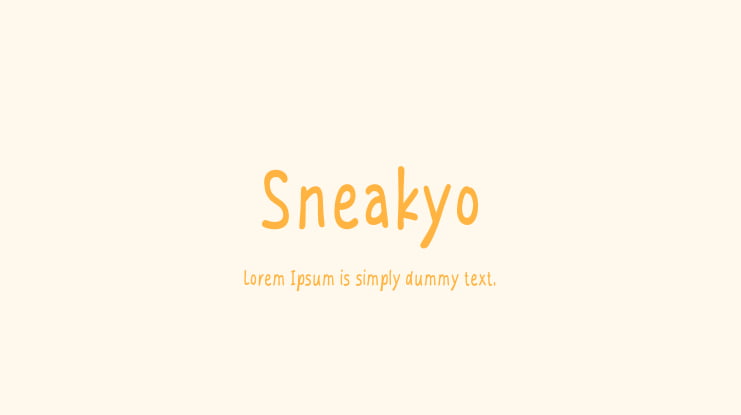 Sneakyo Font