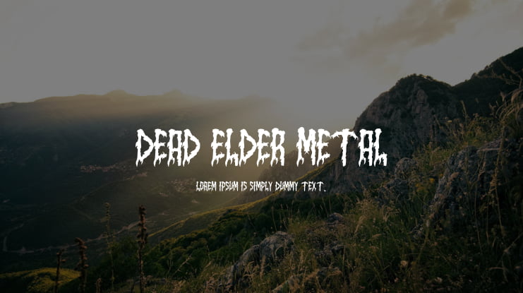 Dead Elder Metal Font