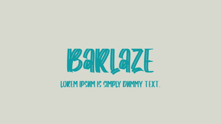 Barlaze Font