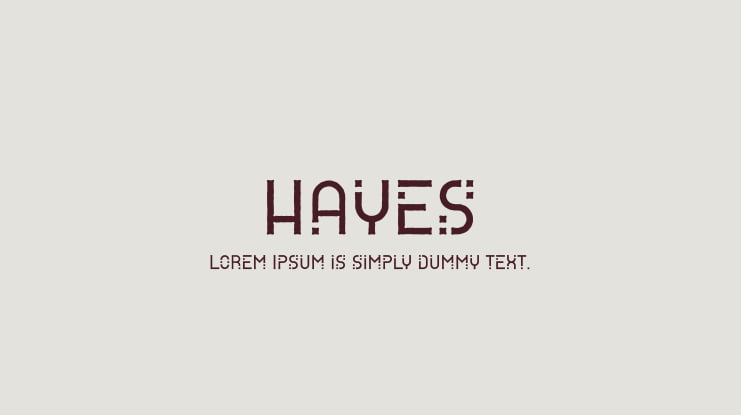 Hayes Font