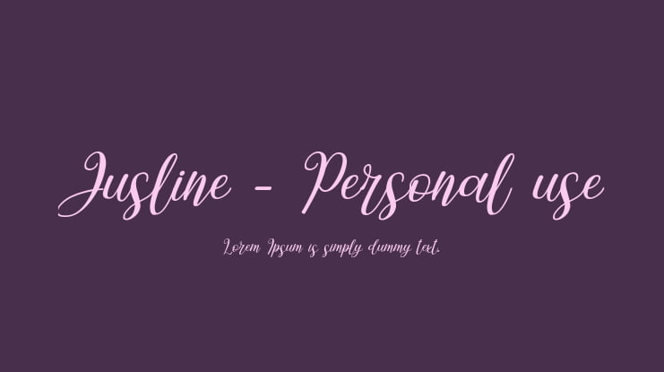 Jusline - Personal use Font