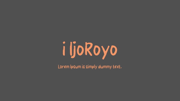 i IjoRoyo Font