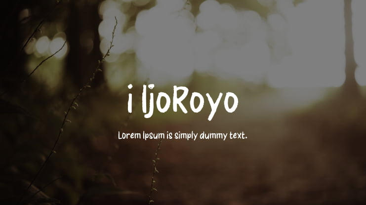 i IjoRoyo Font