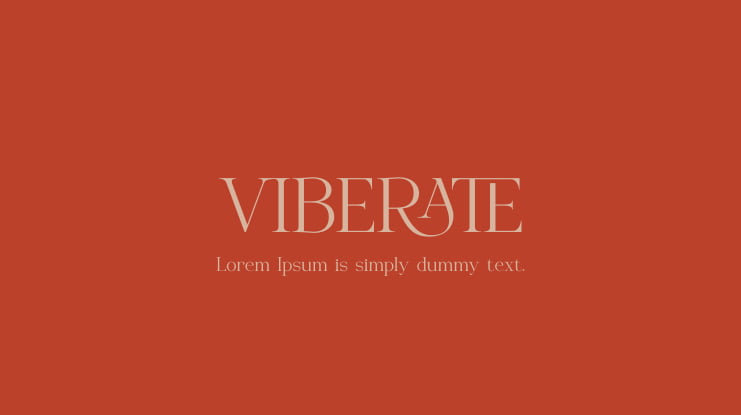 VIBERATE Font