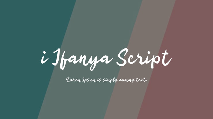 i Ifanya Script Font