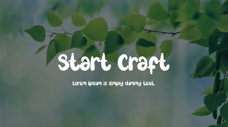 Start Craft Font