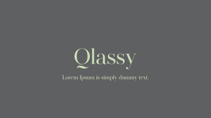 Qlassy Font