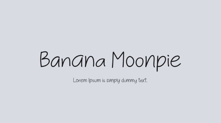 Banana Moonpie Font