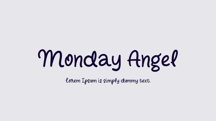 Monday Angel Font