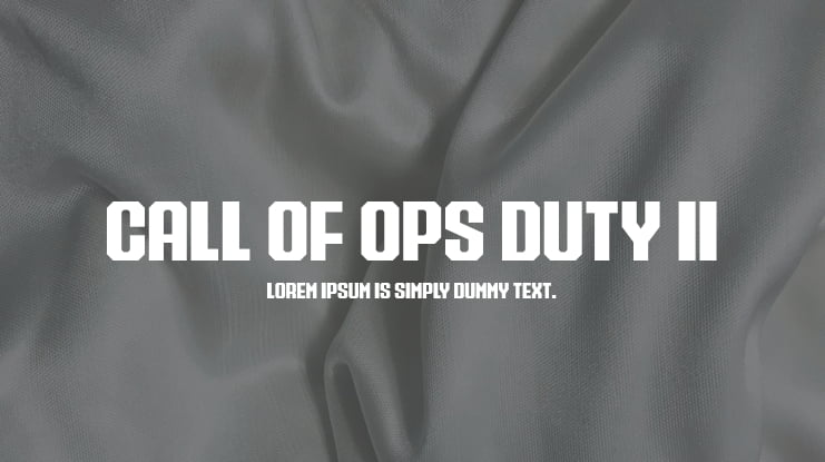 Black Ops II Font Download