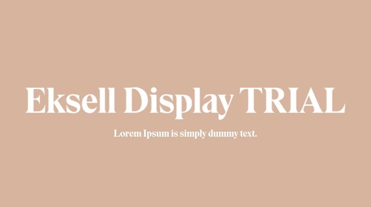 Eksell Display TRIAL Font Family