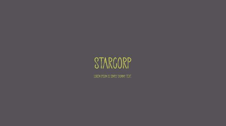 Starcorp Font