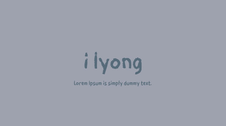 i Iyong Font