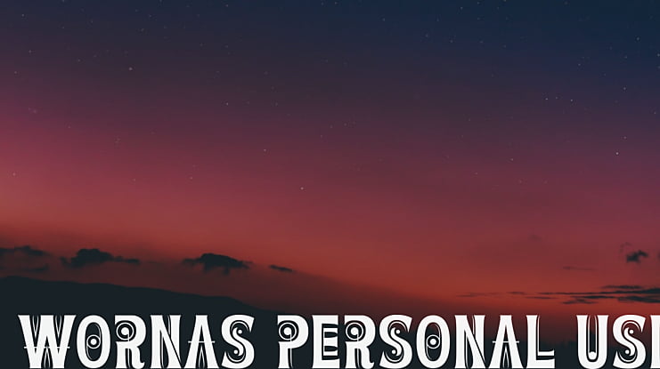 Wornas Personal Use Font