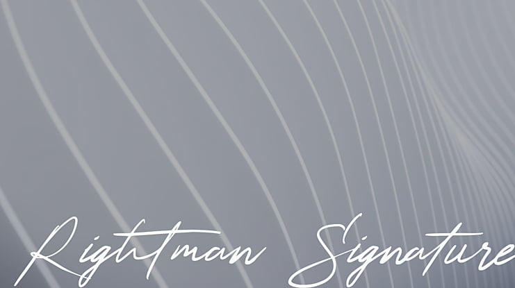 Rightman Signature Font