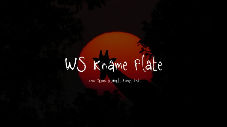 WS Kname Plate Font Download Free for Desktop Webfont