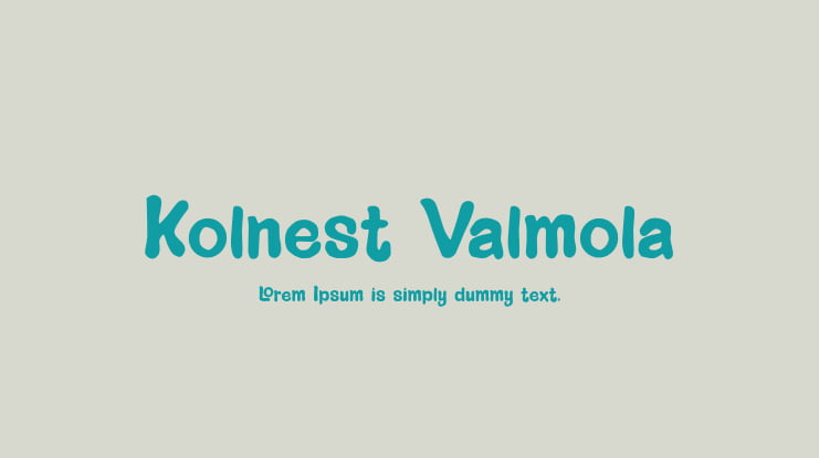 Kolnest Valmola Font