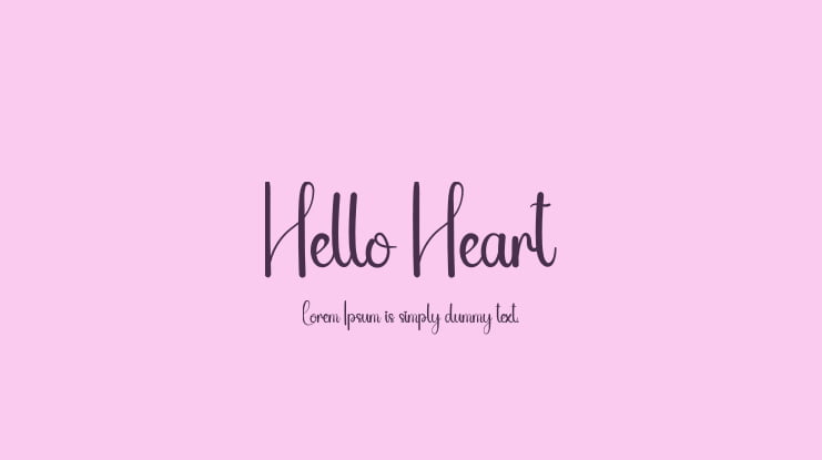 Hello Heart Font