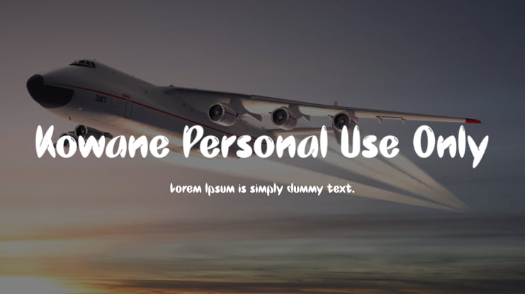 Kowane Personal Use Only Font