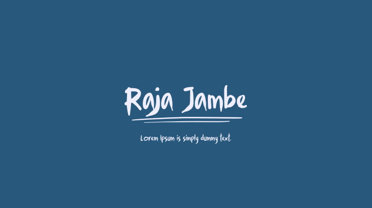 Raja Jambe Font