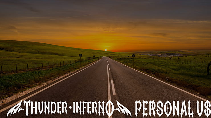 Thunder Inferno PERSONAL USE Font