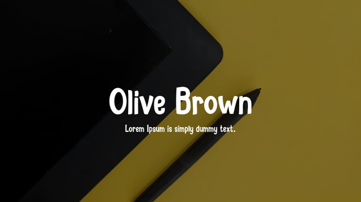 Olive Brown Font