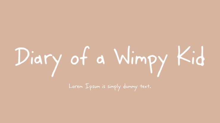 Diary of a Wimpy Kid Font Family