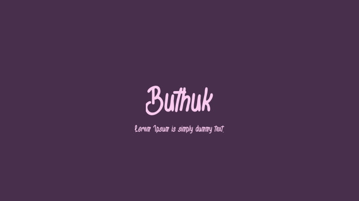 Buthuk Font