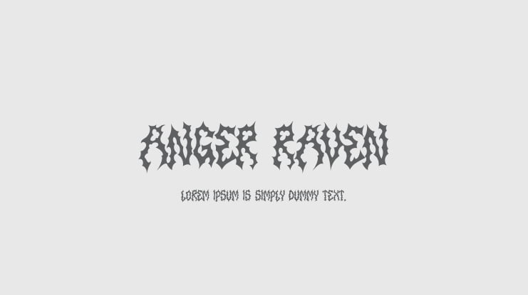 Anger Raven Font