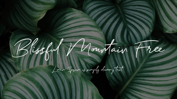 Blissful Mountain Free Font