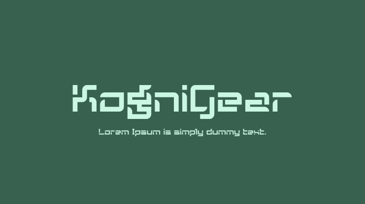 KogniGear Font