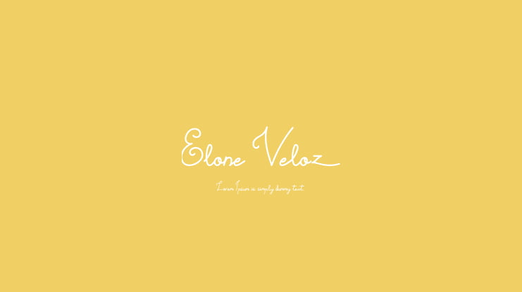 Elone Veloz Font